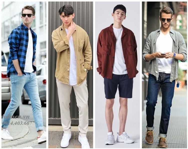 12 cách phối đồ với áo thun trắng nam đẹp 25 phối đồ áo sơ mi với áo thun trắng